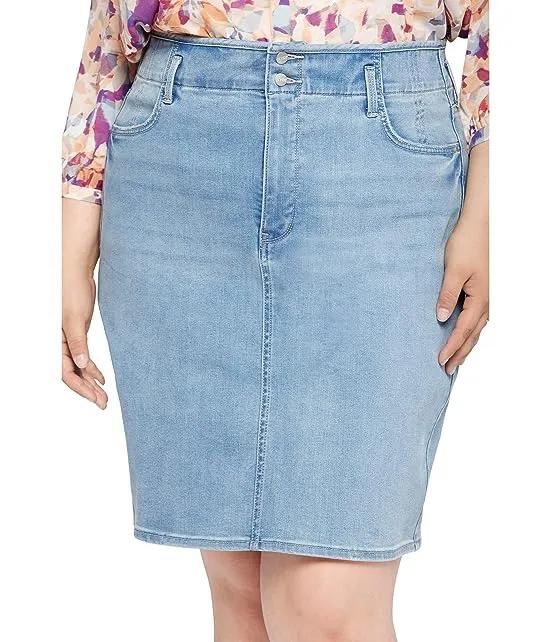 Plus Size High-Rise Skirt Hollywood Waistband