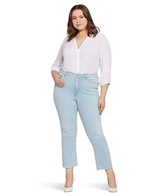 Plus Size High-Rise Slim Bootcut Ankle w/ Fray in Brightside