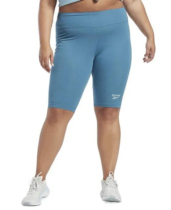Plus Size Identity Fitted Jersey Logo Shorts 