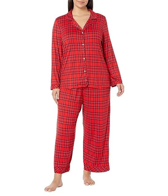 Plus Size Long Sleeve Linda Pajama Set in Angie Plaid
