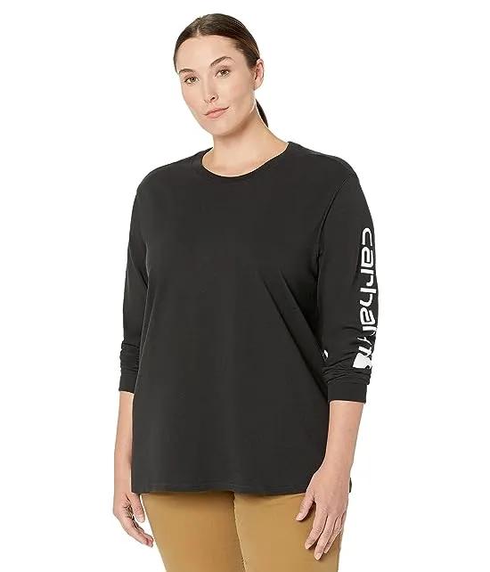 Plus Size Loose Fit Long Sleeve Graphic T-Shirt