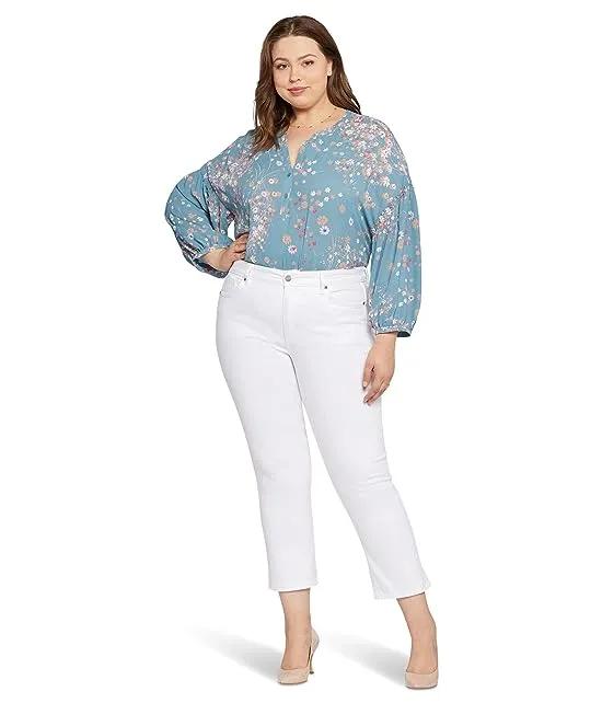 Plus Size Marilyn Straight Ankle in Optic White