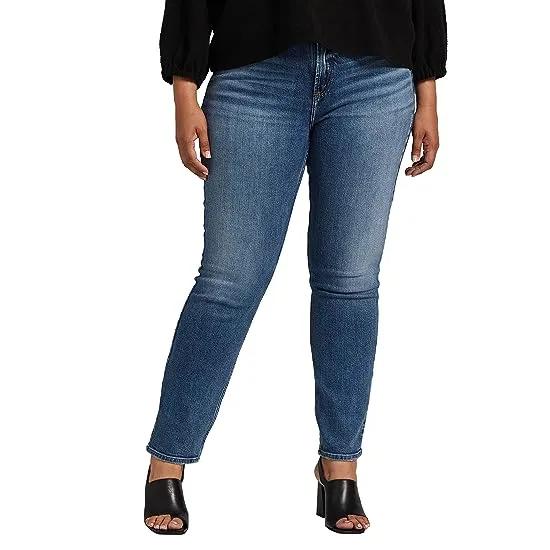 Plus Size Most Wanted Mid-Rise Straight Leg Jeans W63413SOC332