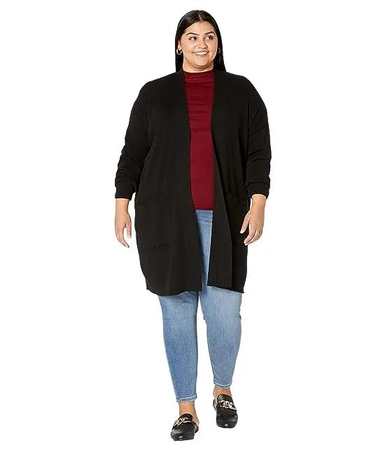 Plus Size Open Front Cardigan Sweater
