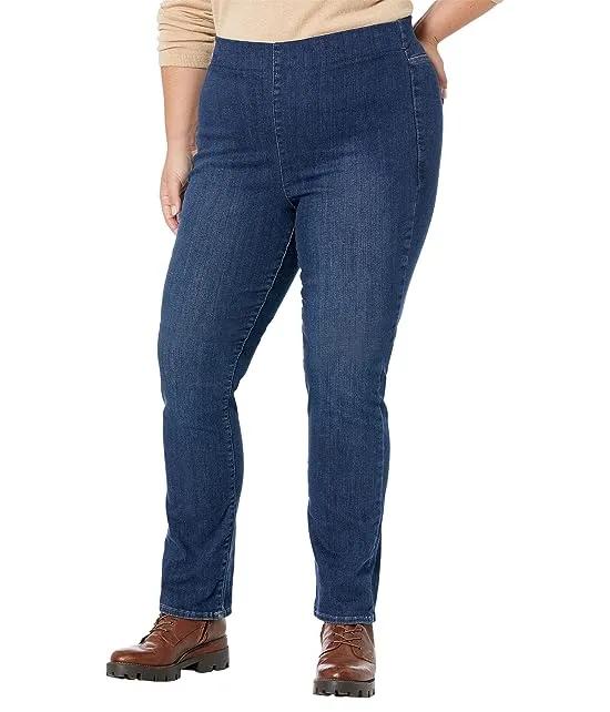 Plus Size Pull-On Marilyn Straight in Blue Star