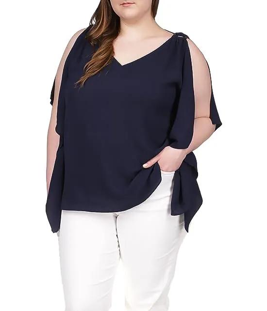 Plus Size Ring Flutter Top