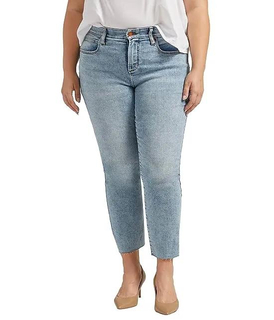 Plus Size Ruby Mid-Rise Straight Cropped Jeans