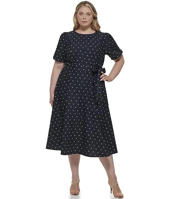 Plus Size Ruched Sleeve Maxi Dress