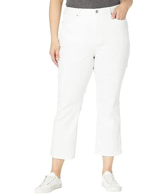 Plus Size Slim Boot Ankle Jeans in Optic White