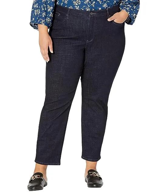Plus Size Stella Tapered Ankle in Rinse