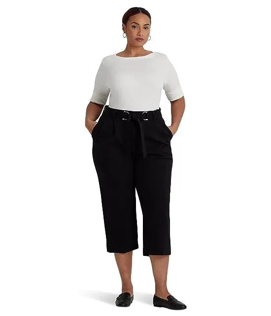 Plus Size Stretch Cotton Boatneck Tee