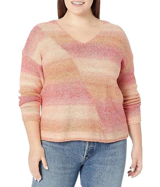 Plus Size Sunset Mix Sweater