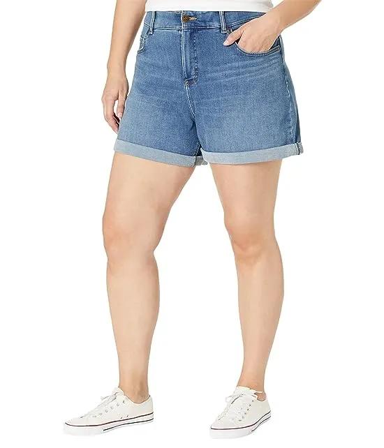 Plus Size Ultra Lux Cuffed A-Line Shorts