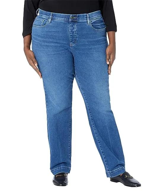 Plus Size Valentina High-Rise Straight Leg Pull-On Jeans