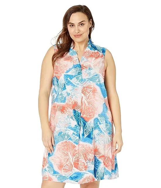 Plus Size Watercolor Blooms Dress