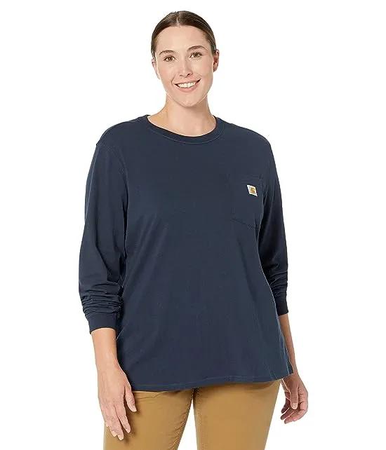 Plus Size WK126 Workwear Pocket Long Sleeve T-Shirt