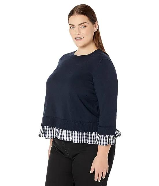 Plus Size Wool and Cotton Combo Sweater