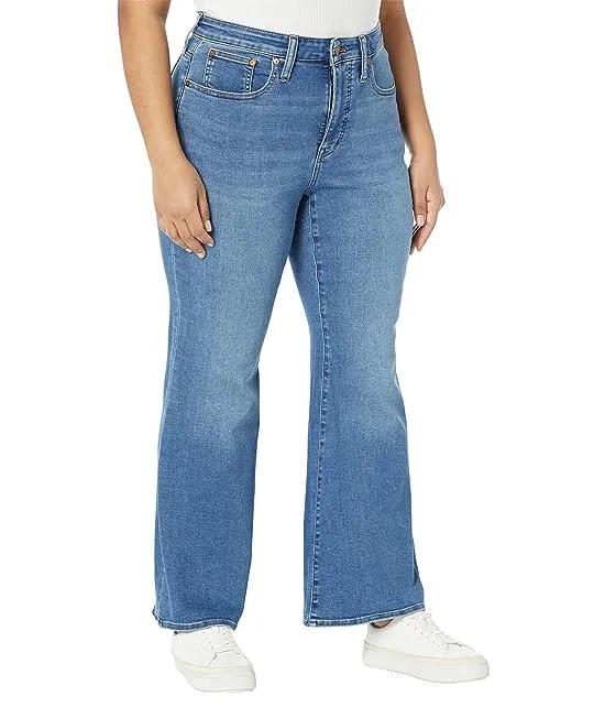 Plus Skinny Flare Jeans with Sweetheart in Elevere Wash