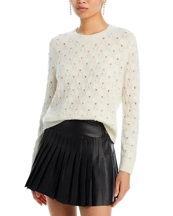Pointelle Popcorn Cashmere Sweater - 100% Exclusive