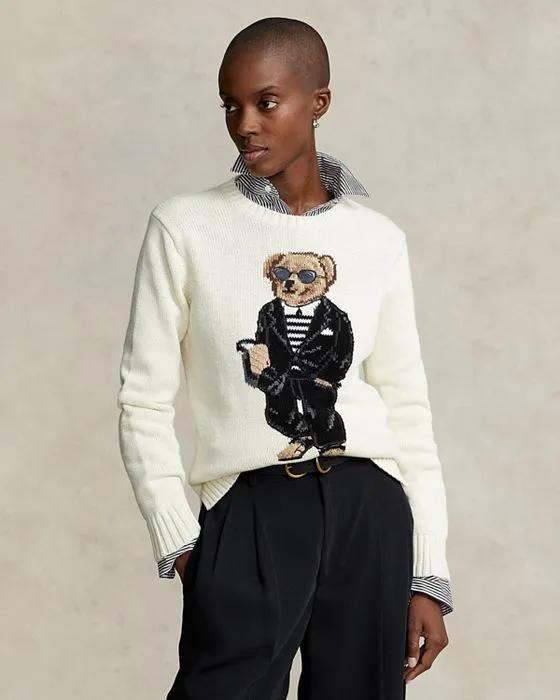 Polo Bear Cotton Pullover Sweater