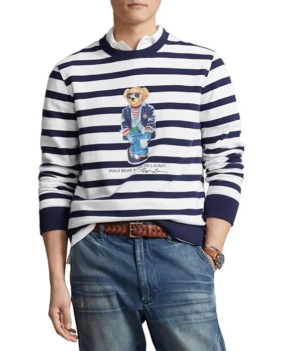 Polo Bear Striped Fleece Sweatshirt