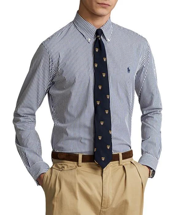 Polo Ralph Lauren Cotton Stretch Poplin Stripe Classic Fit Button Down Shirt