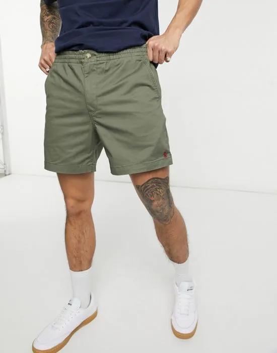 Polo Ralph Lauren player logo cotton stretch twill prepster shorts in mountain green