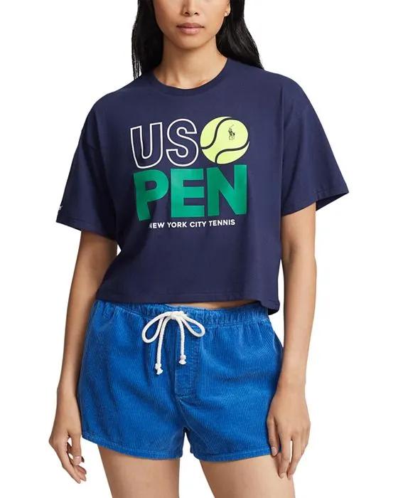 Polo Ralph Lauren US Open Graphic Print Cropped Tee