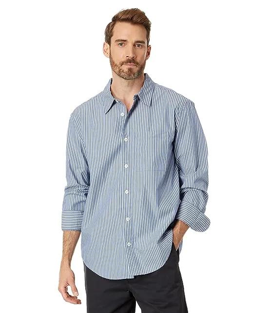 Poplin Easy Long-Sleeve Shirt in Stripe