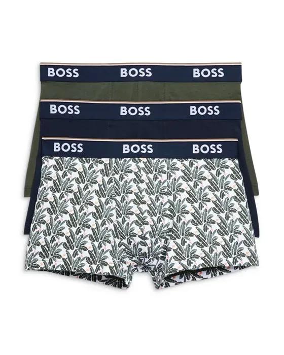 Power Design Logo Waistband Trunks, Pack of 3