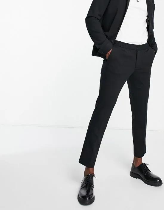 Premium slim fit suit pants in black