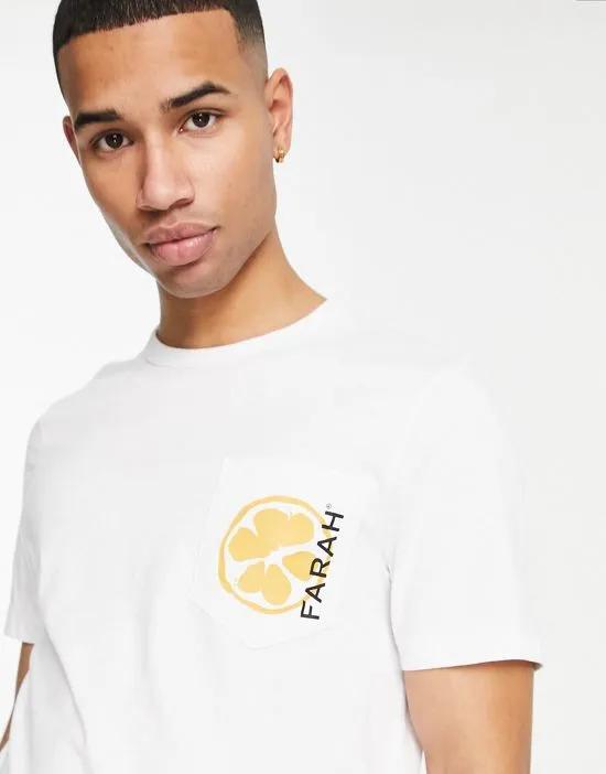 Preston lemon logo t-shirt in white