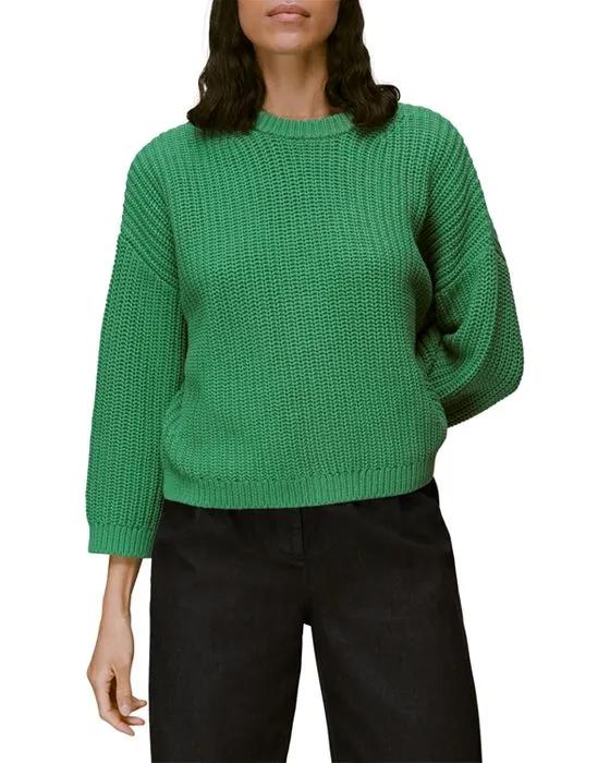 Pria Chunky Knit Crewneck Sweater