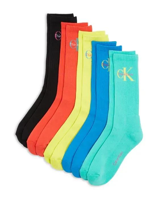 Pride Cotton Cushioned Crew Socks, Pack of 5