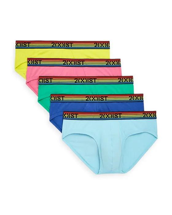 Pride Cotton Stretch Classic Fit No Show Briefs, Pack of 5  