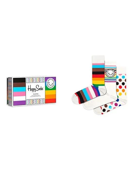 Pride Crew Socks Gift Box, Pack of 3