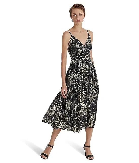 Print Sequined Cocktail Dress