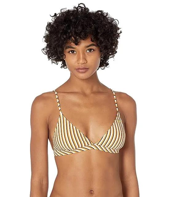 Roxy Printed Beach Classics Fixed Tri Bikini Top
