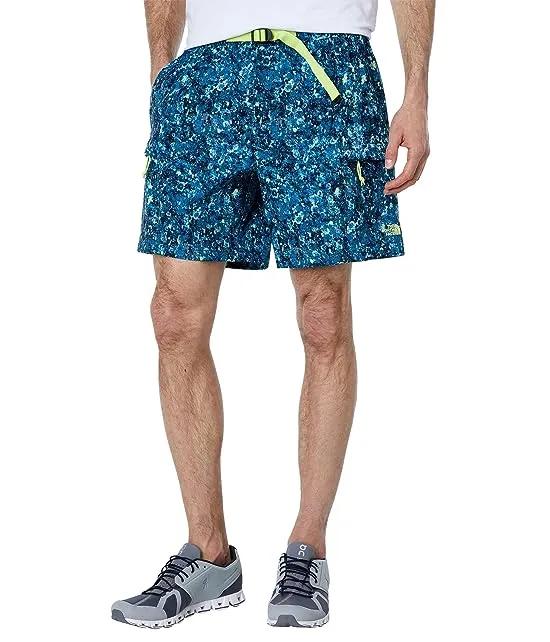 Printed Class V 7" Belted Shorts
