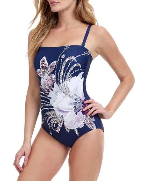 Printed One Piece Swimsuit 