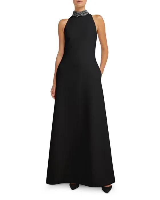 Priscilla Sleeveless Embellished Gown
