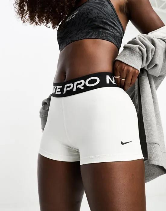 Pro 365 3inch shorts in white & black