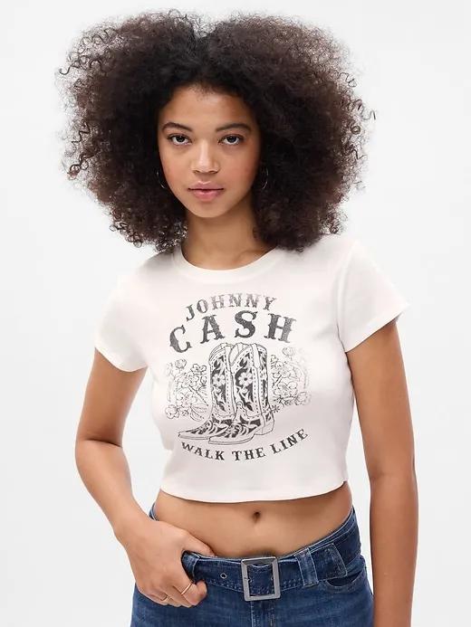 PROJECT GAP Cropped Graphic T-Shirt