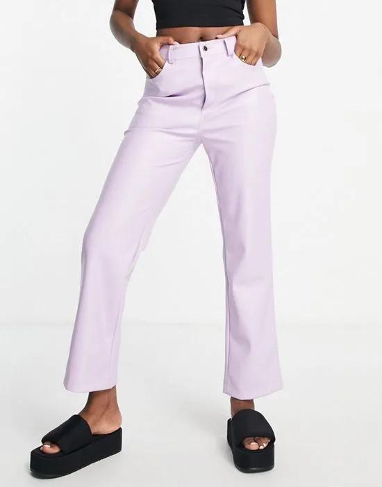 PU pants in lilac