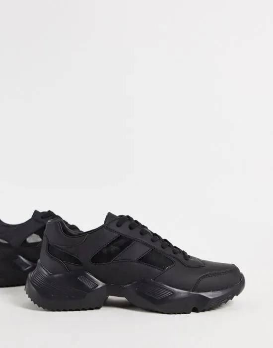 Public desire lowell cut out sneakers in black