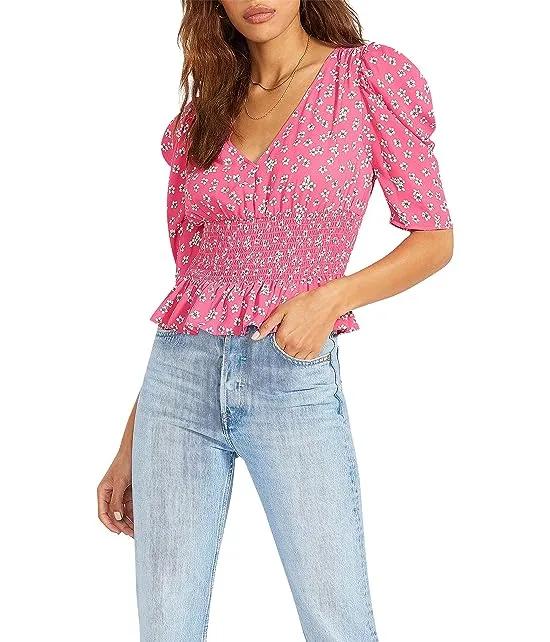 Puff To Say Top - Ditsy Floral Woven Top