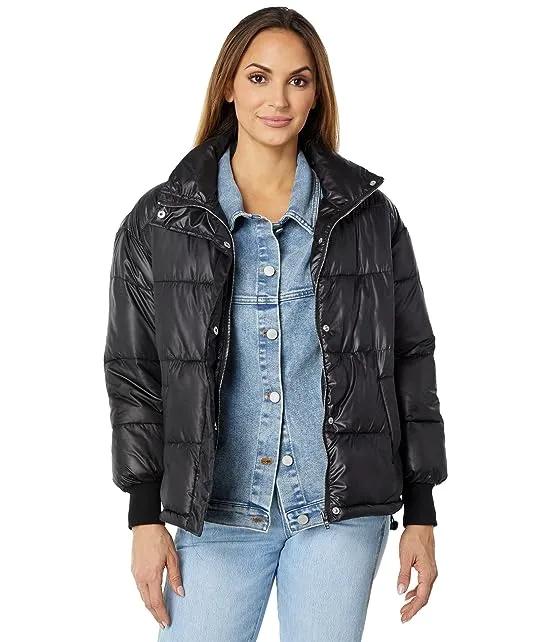 Puffer Jacket with Denim Insert in Run The Show