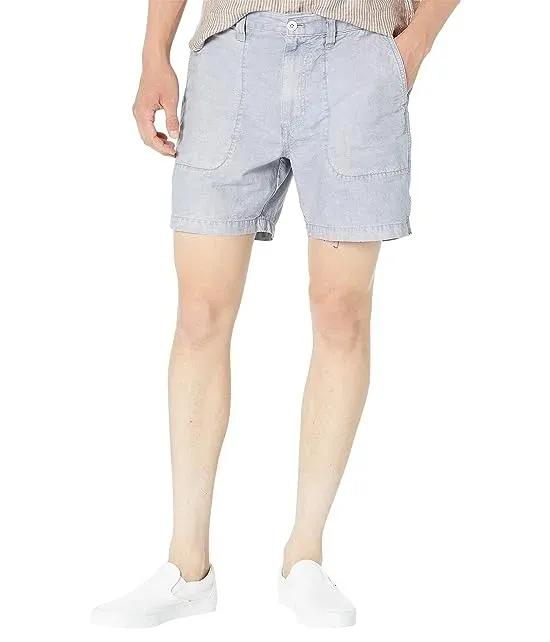 Pull-On Chino Shorts in Sunfaded Garment Dye