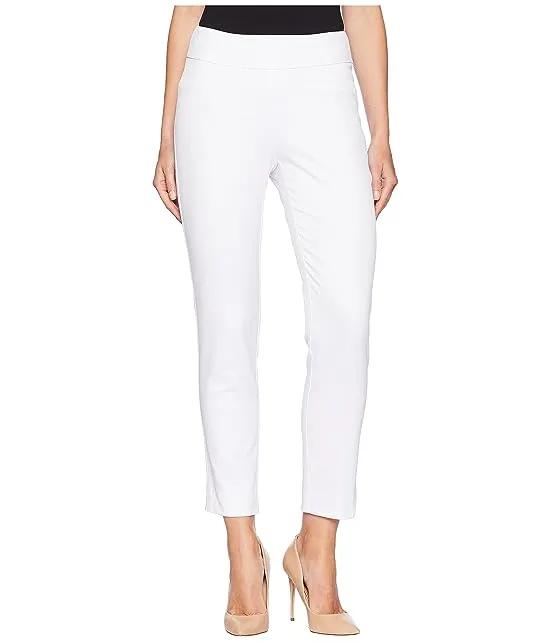 Pull-On Pique Ankle Pants