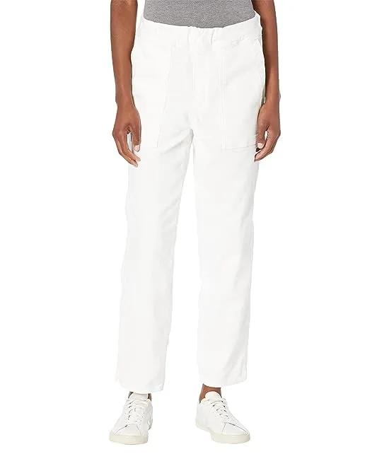 Pull-On Relaxed Jeans in Tile White